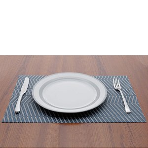 LUGAR AMERICANO DE PLÁSTICO TORONTO AZUL E BRANCO 30x45cm