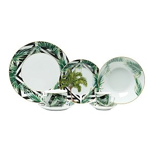 APARELHO JANTAR 42PC PORCELANA TROPICAL GARDEN MAIL BOX