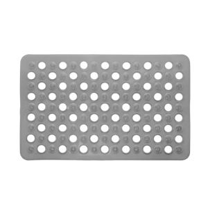 TAPETE P/BANHEIRO DE PVC C/ANTIDERRAPANTE CINZA 59x37cm