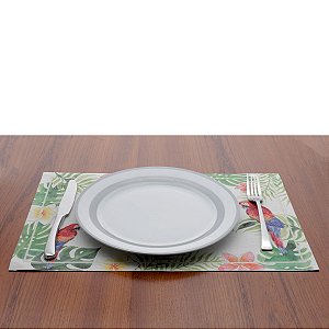 LUGAR AMERICANO POLIÉSTER ALGODÃO TROPICAL ARARA 30x45