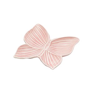 DECOR DE CERÂMICA BORBOLETA ROSA 18,5x12cm