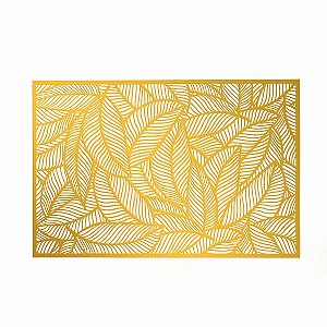 LUGAR AMERICANO DE PLÁSTICO LEAF DOURADO 30x45cm