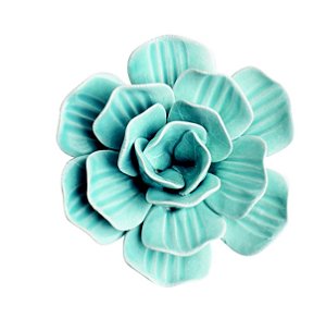 FLOR AZUL EM CERAMICA