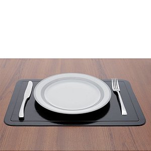 LUGAR AMERICANO DE PLÁSTICO FUTURE PRETO 43,5x28,5cm