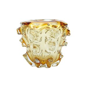 VASO DE VIDRO ITALY ÂMBAR 20x17cm