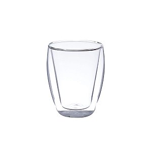 CJ 6 COPOS P/CHÁ DUPLA PAREDE DE VIDRO BOROSSILICATO 260ml