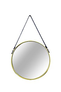 ESPELHO DOURADO EM METAL