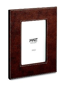 PORTA RETRATO MARROM REVESTIMENTO SINTETICO 10X15