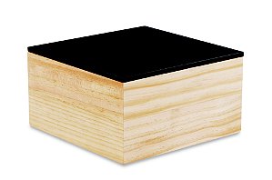 CAIXA PRETA EM MADEIRA