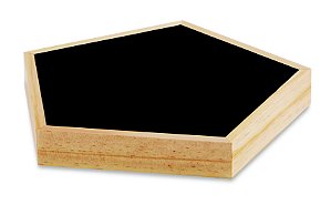 KIT BANDEJA PRETA EM MADEIRA - 3 PÇS