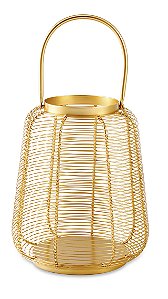 LANTERNA DOURADA EM METAL