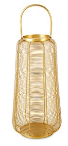 LANTERNA DOURADA EM METAL