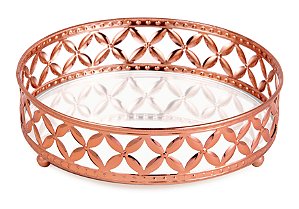 KIT BANDEJA COBRE EM METAL - 3 PÇS