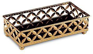 KIT BANDEJA DOURADA EM METAL - 2 PCS