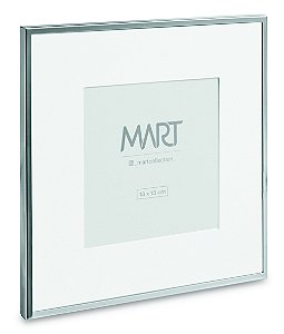 PORTA-RETRATO PRATA EM METAL - 13X13