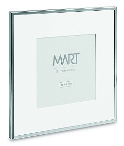 PORTA-RETRATO PRATA EM METAL - 9X9