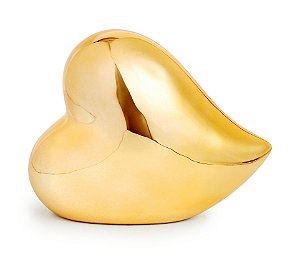 CORACAO DOURADO EM CERAMICA
