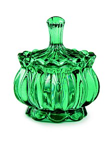 POTE ESMERALDA EM VIDRO