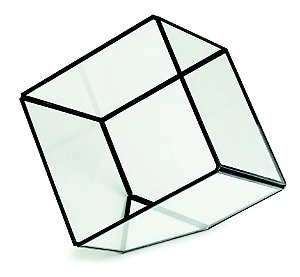 TERRARIO PRETO EM VIDRO E LATAO