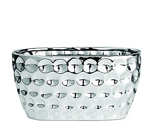 KIT FLOREIRA PRATA EM CERAMICA - 3 PCS