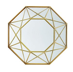 ESPELHO DOURADO EM METAL