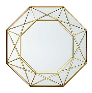 ESPELHO DOURADO EM METAL