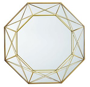 ESPELHO DOURADO EM METAL