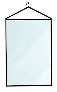 ESPELHO PRETO EM METAL