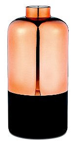 VASO ROSE GOLD E PRETO EM VIDRO