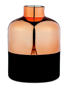 VASO ROSE GOLD E PRETO EM VIDRO