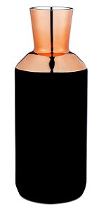 VASO ROSE GOLD E PRETO EM VIDRO