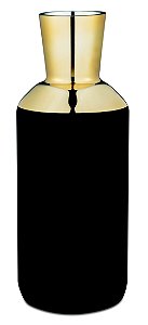 VASO DOURADO E PRETO EM VIDRO