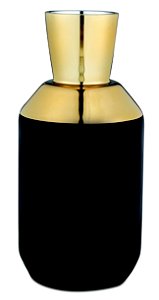VASO DOURADO E PRETO EM VIDRO