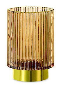 VASO  CHAMPANHE EM VIDRO E METAL