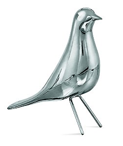 PASSARO PRATA EM CERAMICA