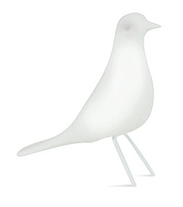 PASSARO BRANCO EM CERAMICA