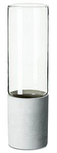 VASO EM VIDRO E CIMENTO