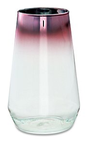 PORTA-VELAS ROSE GOLD EM VIDRO