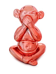 KIT MACACO ROSE GOLD EM CERAMICA - 3 PCS