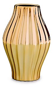VASO DOURADO EM CERAMICA