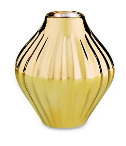 VASO DOURADO EM CERAMICA