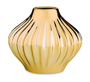 VASO DOURADO EM CERAMICA