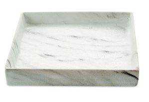 BANDEJA QUADRADA MARMORE EM CERAMICA