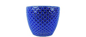 KIT CACHEPOT AZUL EM CERAMICA - 2 PCS