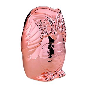 KIT CORUJA ROSE GOLD EM CERAMICA - 3 PCS