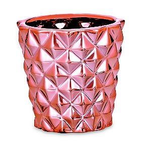 CACHEPOT ROSE GOLD EM CERAMICA