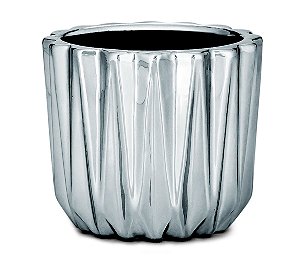 CACHEPOT PRATA EM CERAMICA
