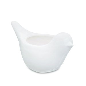 CACHEPOT PASSARO BRANCO EM CERAMICA