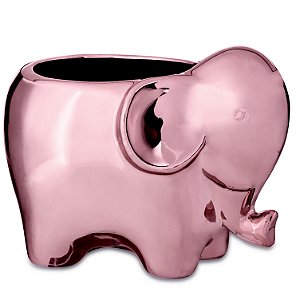 CACHEPOT ELEFANTE ROSE GOLD EM  CERAMICA
