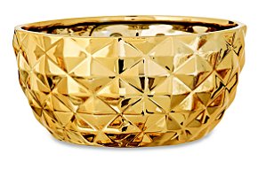 KIT CACHEPOT DOURADO EM CERAMICA - 3 PCS